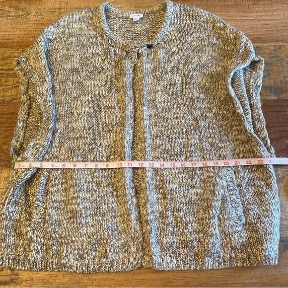 Pure Jill Womens Sweater Vest Small Med Kimono Beige Knit Cardigan Wool Alpaca - Picture 8 of 10